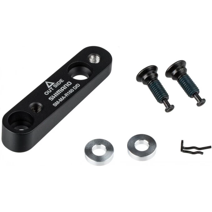 Адаптер дискового тормоза SHIMANO 160D/D, болт (2 штуки), шайбы (2 штуки), стопорное кольцо ISMMAR160DDA Адаптер дискового тормоза SHIMANO 160D/D, болт (2 штуки), шайбы (2 штуки), стопорное кольцо ISMMAR160DDA