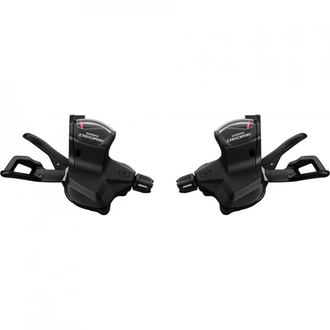Шифтер SHIMANO DEORE, M6000-L, левый, 2/3 скоростей, на хомут, без индикатора, трос 1800мм ISLM6000LB1