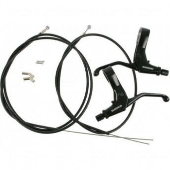 Тормозная ручка SHIMANO BL-R550 черная, правая/левая, тросик+оплетка (комплект) Тормозная ручка SHIMANO BL-R550 черная, правая/левая, тросик+оплетка (комплект)